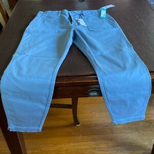 Studio blue Sophia utility pocket pants. Light blue